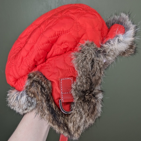 orange trapper hat
